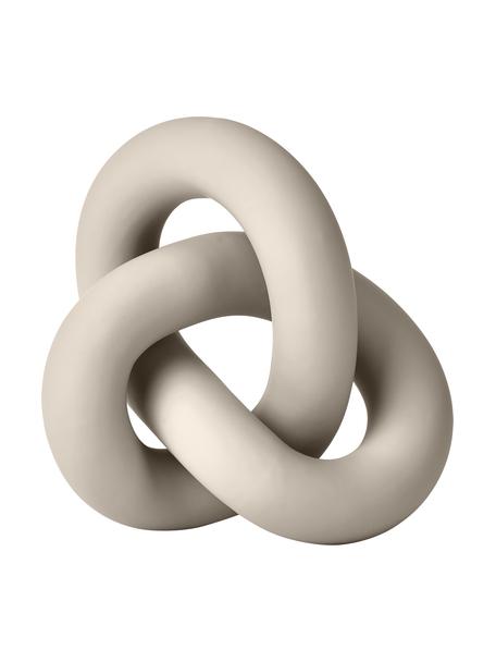 Objet décoratif en céramique Knot, Céramique, Grège, mat, larg. 19 x haut. 9 cm