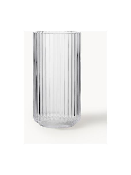 Mundgeblasene Vase Lyngby, H 21 cm, Glas, Transparent, Ø 11 x H 21 cm