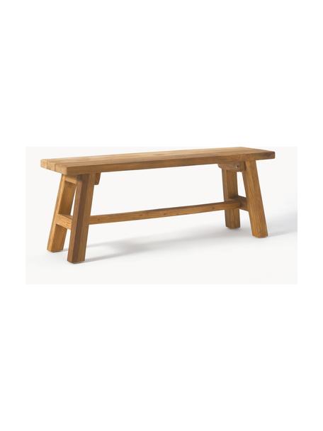 Banc en bois de teck Lawas, Bois de teck recyclé, finition naturelle
Ce produit est fabriqué à partir de bois certifié FSC® issu du développement durable, Bois de teck, larg. 120 x prof. 30 cm