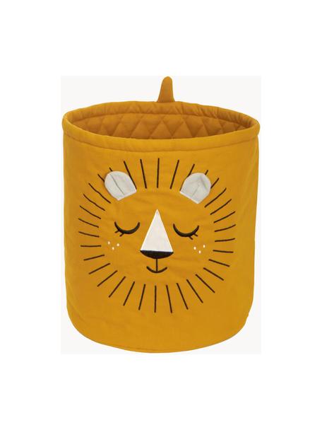 Aufbewahrungskorb Lion, Bezug: 100 % Baumwolle, Gelb, Ø 35 x H 40 cm