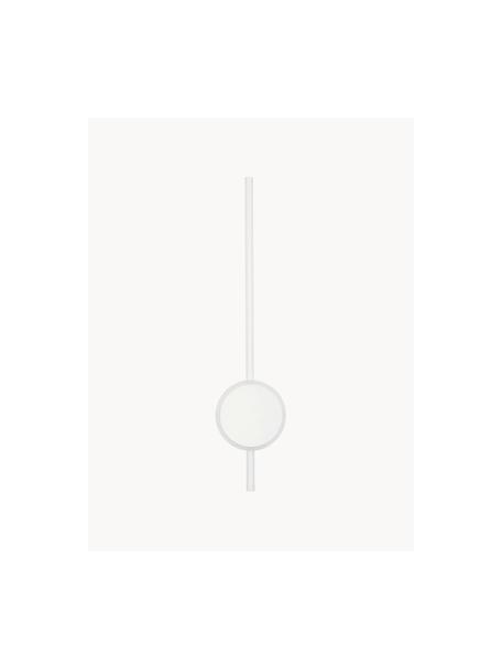 Kinkiet LED Clock, Stelaż: aluminium powlekane, Biały, S 14 x W 61 cm