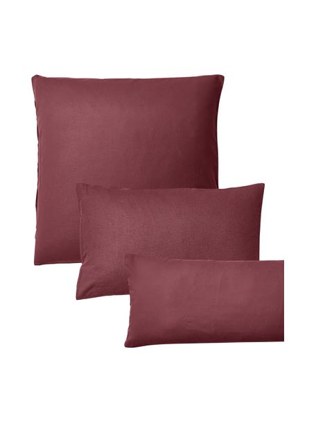Funda de almohada de franela Biba, Rojo oscuro, An 50 x L 70 cm