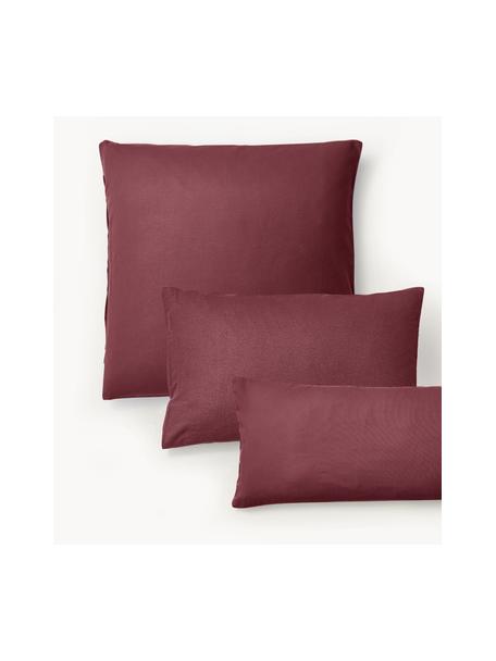 Funda de almohada de franela Biba, Rojo vino, An 50 x L 70 cm