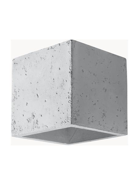 Ręcznie wykonany kinkiet z betonu Geo, Beton, Jasny szary, S 10 x W 10 cm