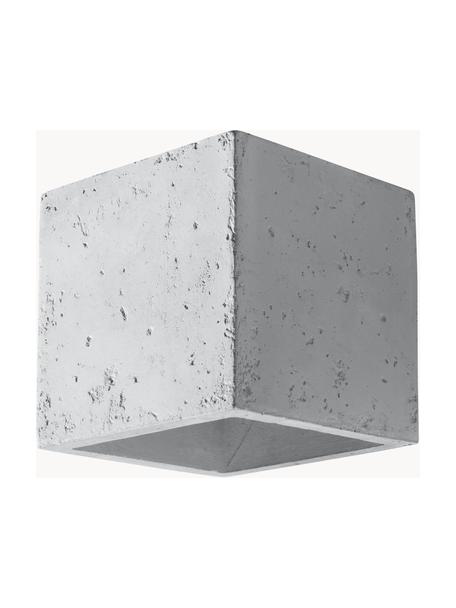 Handgemaakte wandspot Geo van beton, Beton, Lichtgrijs, B 10 x H 10 cm