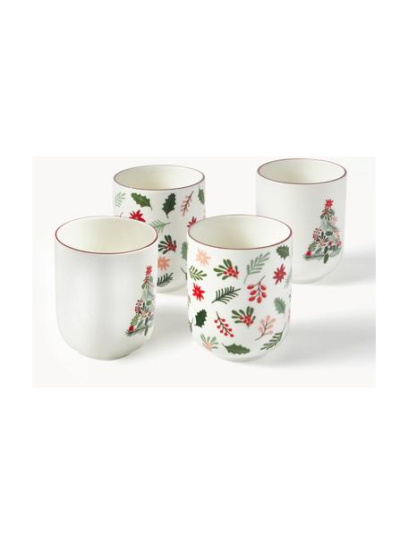 Grandes tasses à café en porcelaine Eve, 4 élém., Porcelaine, émaillée, Multicolore, Ø 8 x haut. 10 cm, 290 ml