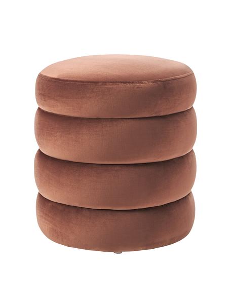 Tabouret en velours Alto, Velours auburn, Ø 42 x haut. 47 cm