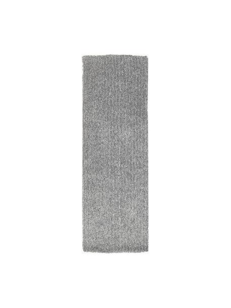 Fluffy hoogpolige loper Marsha in grijs, Grijs, wit, B 80 x L 250 cm