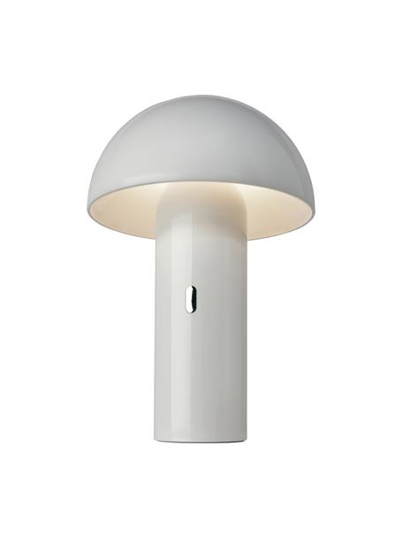 Kleine mobile LED-Tischlampe Svamp, dimmbar, Lampenschirm: Kunststoff, Lampenfuß: Kunststoff, Weiß, Ø 16 x H 25 cm