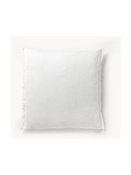 Housse de coussin 40x40 pur lin avec franges Luana, 100 % pur lin

Le lin est naturellement doté d'un toucher plutôt rugueux et d'un aspect froissé
Sa résistance élevée au accrocs lui confère robustesse et longévité, Blanc, larg. 60 x long. 60 cm