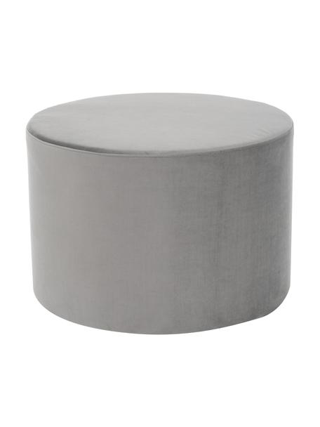 Samt-Hocker Daisy, Bezug: Samt (Polyester) Der hoch, Rahmen: Sperrholz, Samt Grau, Ø 54 x H 38 cm