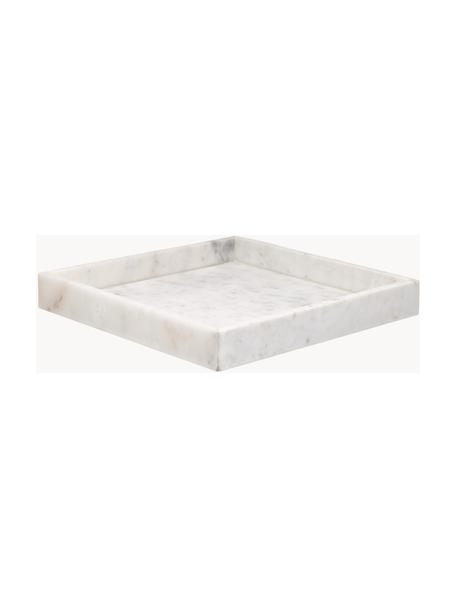 Dekorativní mramorový tác Venice, Mramor, Bílá, mramorovaná, Š 30 cm, H 30 cm