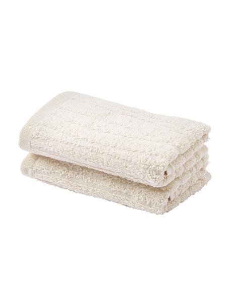Asciugamano in cotone in varie misure Audrina, Beige, Asciugamano per ospiti XS, Larg. 30 x Lung. 50 cm, 2 pz