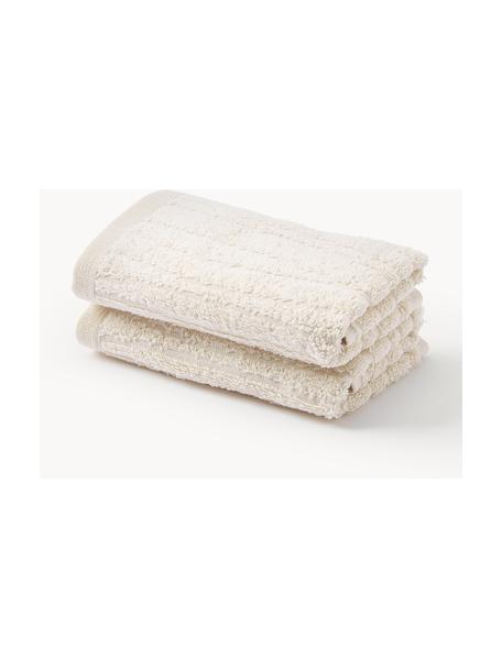 Asciugamano in cotone in varie misure Audrina, Beige chiaro, Asciugamano per ospiti XS, Larg. 30 x Lung. 50 cm, 2 pz