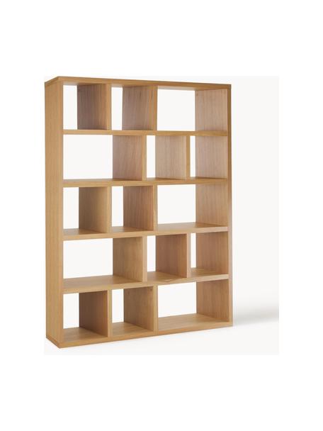 Groot boekenrek Portlyn, Frame: honingraatconstructie van, Oppervlakte: eikenfineer Dit product i, Eikenhout, B 150 x H 198 cm