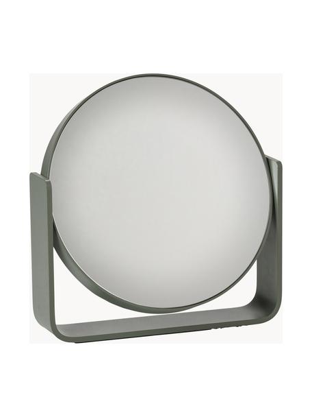 Miroir cosmétique rond avec effet grossissement Ume, Vert olive, larg. 19 x haut. 20 cm