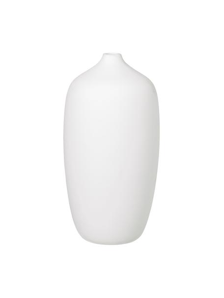 Große Keramik-Vase Ceola in Weiß, Keramik, Weiß, Ø 13 x H 25 cm