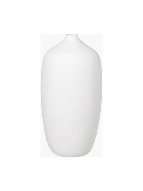 Grand vase Ceola, haut. 25 cm, Céramique, Blanc, Ø 13 x haut. 25 cm