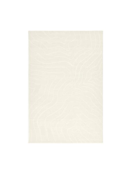 Tappeto in lana taftato a mano Aaron, Retro: 100% cotone Nel caso dei , Bianco crema, Larg. 120 x Lung. 180 cm (taglia S)