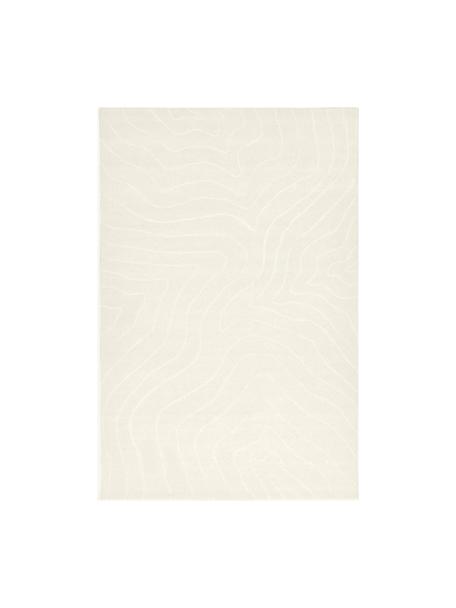 Tapis en laine tuftée main Aaron, Blanc crème, larg. 120 x long. 180 cm (taille S)