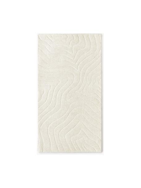 Ručne tuftovaný vlnený koberec Aaron, Krémovobiela, Š 120 x D 180 cm (veľkosť S)