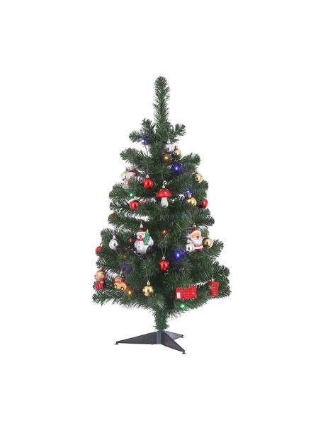 Albero di Natale artificiale a LED Gently, alt. 90 cm, Materiale sintetico, Multicolore, Ø 50 x Alt. 90 cm