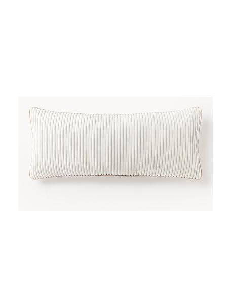 Dlouhý manšestrový polštář Kylen, Tlumeně bílá, Š 30 cm, D 70 cm