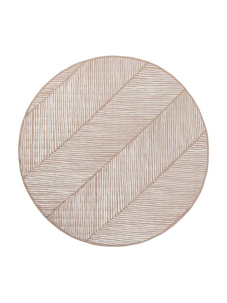 Wende-Spielmatte Seashell in Rosa, Bezug: 100 % Baumwolle, Rosa, Weiß, Ø 133 cm
