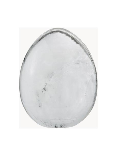 Uovo di Pasqua decorativo fatto a mano in vetro Murina, Vetro, Trasparente, Ø 10 x Alt. 15 cm