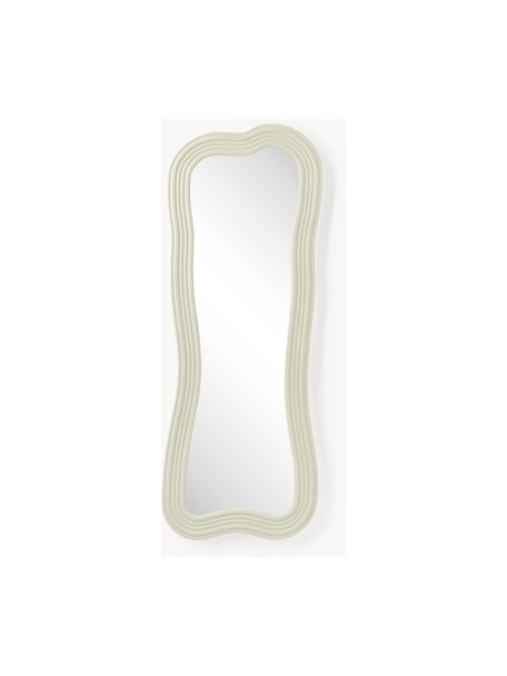 Espejo de cuerpo entero con marco ondulado Cosimo, Espejo: cristal Este producto est, Beige claro, An 66 x Al 175 cm