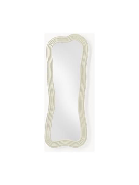 Miroir intégral avec cadre ondulé Cosimo, Beige clair, larg. 66 x haut. 175 cm