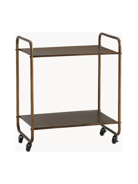 Wózek barowy z metalu Morris, Metal powlekany, Odcienie złotego, ciemny, S 60 x W 70 cm