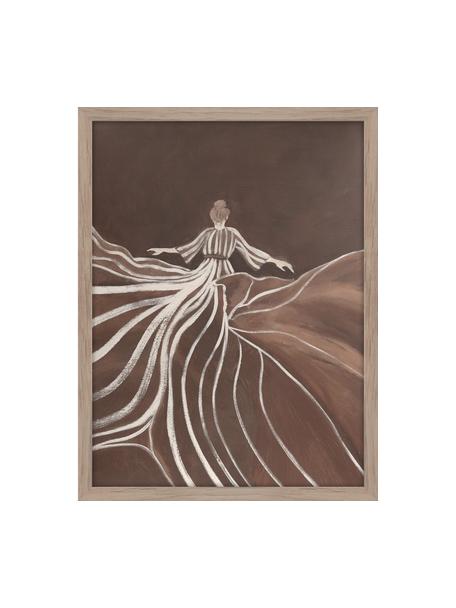 Gerahmter Digitaldruck Gorgeous, Bild: Hartgepresster Karton, Rahmen: Eichenholz, Brauntöne, B 30 x H 40 cm