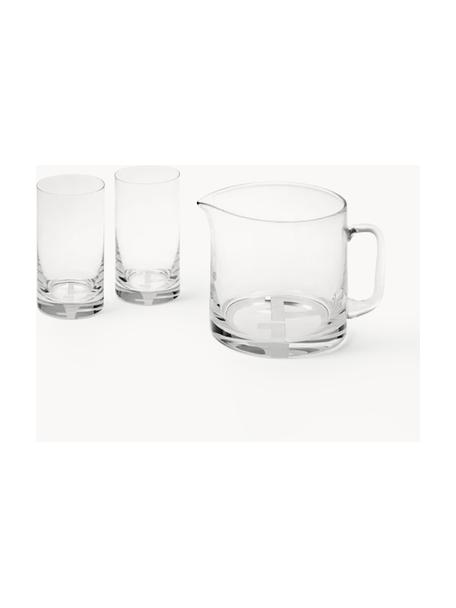 Copas de cristal Corelli con decantador, 3 pzas., Cristal 

¡Trae el brillo del cristal a tu mesa de comedor! El cristal es excepcionalmente transparente y pesado, lo que significa que se siente valioso y al mismo tiempo tiene un buen aspecto. Además, los delicados cortes hacen de cada pieza un detalle especial, práctico y bonito., Transparente, Set de diferentes tamaños