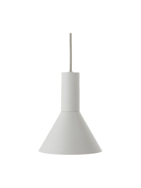 Kleine design hanglamp Lyss in lichtgrijs, Lampenkap: gecoat metaal, Baldakijn: gecoat metaal, Lichtgrijs, Ø 18  x H 23 cm