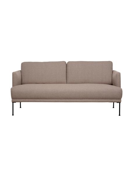 Sofa Fluente (2-Sitzer) in Taupe mit Metall-Füssen, Bezug: 100% Polyester 35.000 Sch, Gestell: Massives Kiefernholz, FSC, Webstoff Taupe, B 166 x T 85 cm