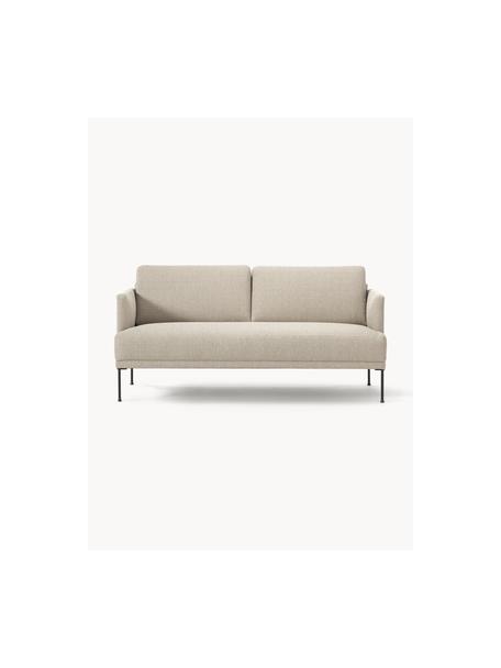 Sofa Fluente (2-Sitzer), Bezug: 100% Polyester Der hochwe, Gestell: Massives Kiefernholz, FSC, Füße: Metall, pulverbeschichtet, Webstoff Beige, B 166 x T 85 cm