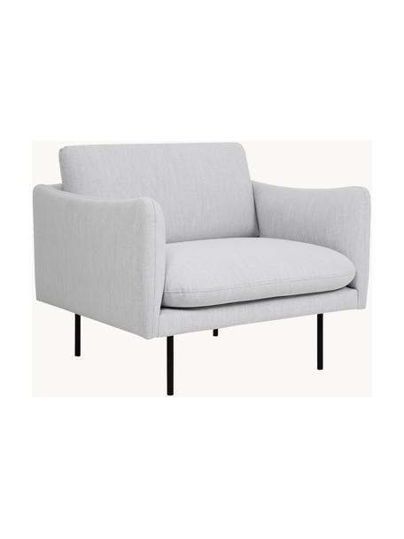 Sillón Moby, Tapizado: poliéster Alta resistenci, Estructura: madera de pino maciza, Patas: metal, Tejido gris claro, An 90 x F 90 cm