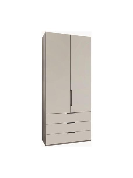 Drehtürenschrank Monaco, 2-türig, Korpus: Holzwerkstoff, foliert, Griffe: Metall, beschichtet, Beige, B 99 x H 216 cm