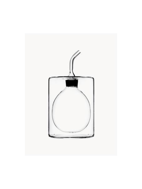 Handgefertigter Essig- und Öl-Spender Cilindro, H 15 cm, Borosilikatglas, Transparent, Ø 8 x H 15 cm