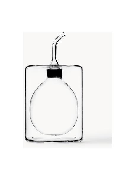 Distributeur de vinaigre et d'huile artisanal Cilindro, Verre borosilicate, Transparent, Ø 8 x haut. 15 cm