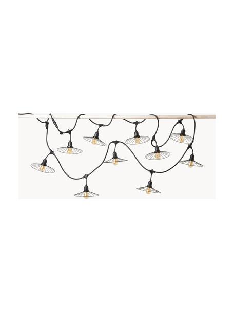 Outdoor Lichterkette Chic, Schwarz, L 600 cm, 10 Lampions