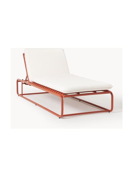 Zonnebed Caio, Bekleding: 100% polyester Met 20.000, Frame: aluminium, Gebroken wit, terracotta, B 86 x L 200 cm