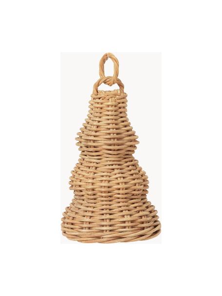 Baumanhänger Bell aus Rattan, 2 Stück, Rattan, Hellbraun, Ø 8 x H 11 cm