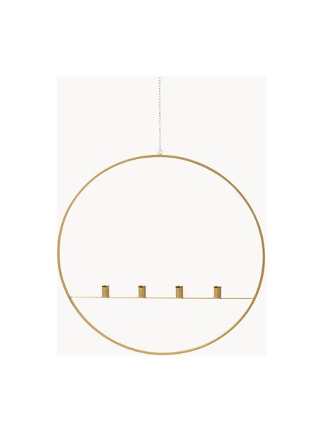 Candelabro colgante Circle, Metal recubierto, Dorado, Ø 60 cm