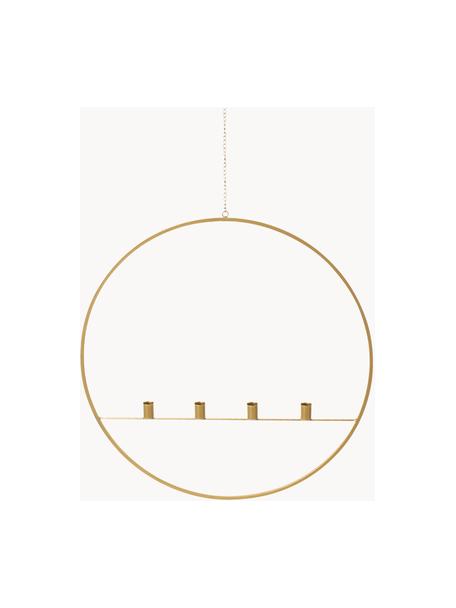 Hängender Kerzenhalter Circle, Metall, beschichtet, Goldfarben, Ø 60 cm