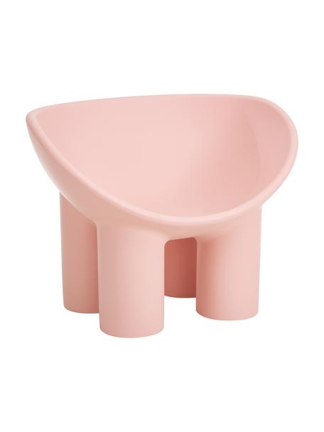 Design fauteuil Roly Poly in roze, Polyethyleen, vervaardigd volgens het rotatiegietprocédé, Roze, 84 x 57 cm