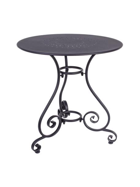 Kulatý balkonový stůl z kovu Etienne, Ø 70 cm, Tmavě šedá, Ø 70 cm, V 72 cm