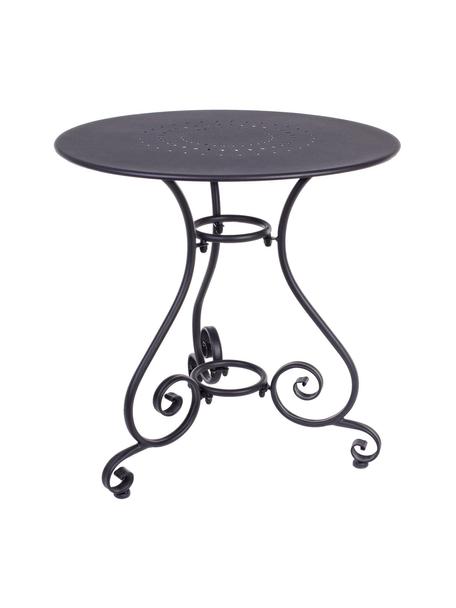 Tavolo rotondo da balcone in metallo Etienne, Ø 70 cm, Grigio scuro, Ø 70 x Alt. 72 cm