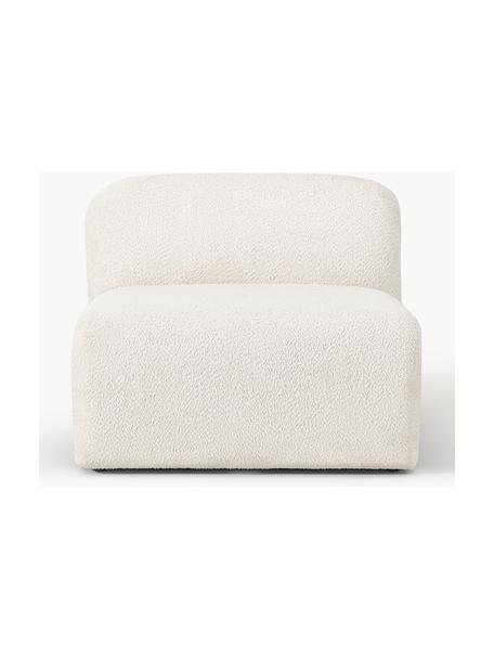 Module central en peluche-bouclé Wolke, Peluche-bouclé blanc cassé, larg. 87 x prof. 118 cm